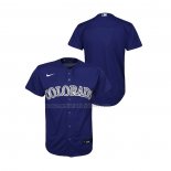 Camiseta Beisbol Nino Colorado Rockies Replica Alterno Violeta