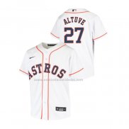 Camiseta Beisbol Nino Houston Astros Jose Altuve Replica Primera Blanco