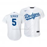 Camiseta Beisbol Nino Los Angeles Dodgers Corey Seager Replica Primera 2020 Blanco