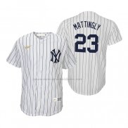Camiseta Beisbol Nino New York Yankees Don Mattingly Cooperstown Collection Primera Blanco