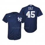 Camiseta Beisbol Nino New York Yankees Gerrit Cole Replica Alterno Azul