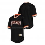 Camiseta Beisbol Nino San Francisco Giants Cooperstown Collection Mesh Wordmark V Neck Negro