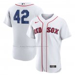Camiseta Beisbol Hombre Boston Red Sox 2023 Jackie Robinson Autentico Blanco