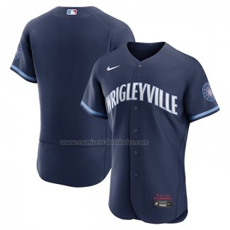 Camiseta Beisbol Hombre Chicago Cubs 2021 City Connect Autentico Azul
