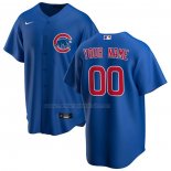 Camiseta Beisbol Hombre Chicago Cubs Alterno Replica Personalizada Azul