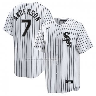 Camiseta Beisbol Hombre Chicago White Sox Tim Anderson Primera Replica Player Blanco