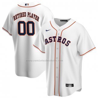 Camiseta Beisbol Hombre Houston Astros Pick-A-Player Retired Roster Primera Replica Blanco