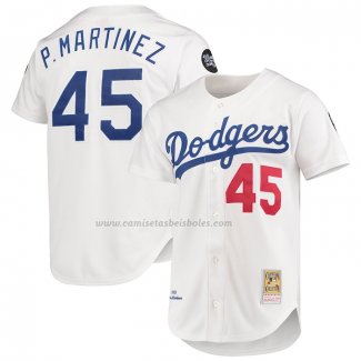 Camiseta Beisbol Hombre Los Angeles Dodgers Pedro Martinez Mitchell & Ness 1993 Cooperstown Collection Primera Autentico Blanco