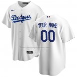Camiseta Beisbol Hombre Los Angeles Dodgers Primera Replica Personalizada Blanco