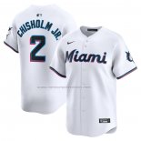 Camiseta Beisbol Hombre Miami Marlins Jazz Chisholm Jr. Primera Limited Blanco