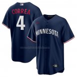 Camiseta Beisbol Hombre Minnesota Twins Carlos Correa Alterno Replica Azul