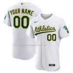 Camiseta Beisbol Hombre Oakland Athletics Primera Autentico Personalizada Blanco Camiseta Beisbol Hombre Oakland Athletics Primera Autentico Personalizada Blanco