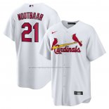Camiseta Beisbol Hombre St. Louis Cardinals Lars Nootbaar Primera Replica Blanco