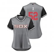 Camiseta Beisbol Mujer Chicago White Sox Xavier Cedeno 2018 LLWS Players Weekend X Gris