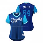 Camiseta Beisbol Mujer Kansas City Royals Burch Smith 2018 LLWS Players Weekend Smitty Azul