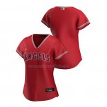 Camiseta Beisbol Mujer Los Angeles Angels Replica Alterno 2020 Rojo