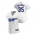 Camiseta Beisbol Mujer Los Angeles Dodgers Cody Bellinger Replica Primera 2020 Blanco
