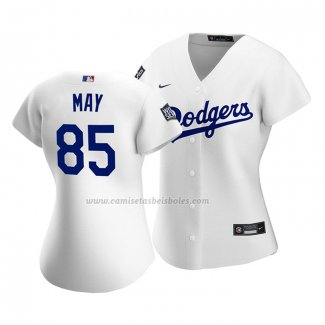 Camiseta Beisbol Mujer Los Angeles Dodgers Dustin May Replica Primera 2020 Blanco