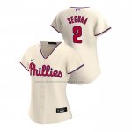 Camiseta Beisbol Mujer Philadelphia Phillies Jean Segura Replica Alterno 2020 Crema Camiseta Beisbol Mujer Philadelphia Phillies Jean Segura Replica Alterno 2020 Crema