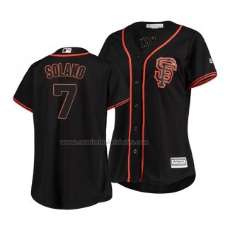 Camiseta Beisbol Mujer San Francisco Giants Donovan Solano Cool Base Negro