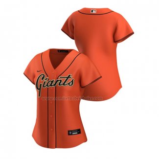 Camiseta Beisbol Mujer San Francisco Giants Replica Alterno 2020 Naranja