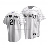 Camiseta Beisbol Nino Colorado Rockies Kyle Freeland Replica Primera 2020 Blanco