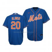 Camiseta Beisbol Nino New York Mets Pete Alonso Replica Cool Base Azul