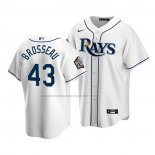 Camiseta Beisbol Nino Tampa Bay Rays Mike Brosseau Primera Replica 2020 Blanco