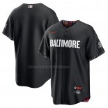 Camiseta Beisbol Hombre Baltimore Orioles 2023 City Connect Replica Negro