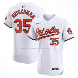 Camiseta Beisbol Hombre Baltimore Orioles Adley Rutschman Primera Elite Blanco