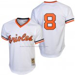 Camiseta Beisbol Hombre Baltimore Orioles Cal Ripken Jr. Mitchell & Ness 1985 Autentico Cooperstown Collection Batting Practice Blanco