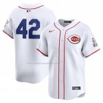 Camiseta Beisbol Hombre Cincinnati Reds 2024 Jackie Robinson Day Primera Limited Blanco Camiseta Beisbol Hombre Cincinnati Reds 2024 Jackie Robinson Day Primera Limited Blanco