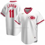 Camiseta Beisbol Hombre Cincinnati Reds Barry Larkin Primera Cooperstown Collection Blanco Camiseta Beisbol Hombre Cincinnati Reds Barry Larkin Primera Cooperstown Collection Blanco