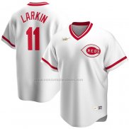 Camiseta Beisbol Hombre Cincinnati Reds Barry Larkin Primera Cooperstown Collection Blanco