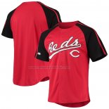 Camiseta Beisbol Hombre Cincinnati Reds Button Down Raglan Replica Rojo