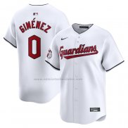Camiseta Beisbol Hombre Cleveland Guardians Andres Gimenez Primera Limited Blanco