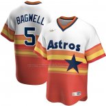 Camiseta Beisbol Hombre Houston Astros Jeff Bagwell Primera Cooperstown Collection Blanco Naranja