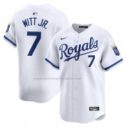 Camiseta Beisbol Hombre Kansas City Royals Bobby Witt Jr. Primera Limited Blanco