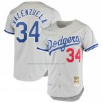 Camiseta Beisbol Hombre Los Angeles Dodgers Fernando Valenzuela Mitchell & Ness 1981 Road Cooperstown Collection Autentico Gris Camiseta Beisbol Hombre Los Angeles Dodgers Fernando Valenzuela Mitchell & Ness 1981 Road Cooperstown Collection Autentico Gris