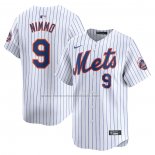 Camiseta Beisbol Hombre New York Mets Brandon Nimmo Primera Limited Blanco