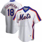Camiseta Beisbol Hombre New York Mets Darryl Strawberry Primera Cooperstown Collection Blanco Camiseta Beisbol Hombre New York Mets Darryl Strawberry Primera Cooperstown Collection Blanco