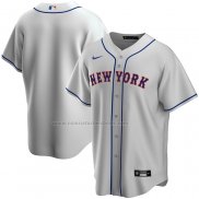 Camiseta Beisbol Hombre New York Mets Road Replica Gris