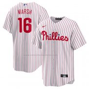 Camiseta Beisbol Hombre Philadelphia Phillies Brandon Marsh Replica Blanco