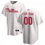 Camiseta Beisbol Hombre Philadelphia Phillies Primera Replica Personalizada Blanco
