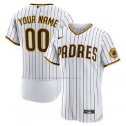 Camiseta Beisbol Hombre San Diego Padres Primera Autentico Personalizada Blanco