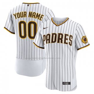 Camiseta Beisbol Hombre San Diego Padres Primera Autentico Personalizada Blanco