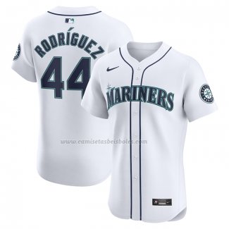 Camiseta Beisbol Hombre Seattle Mariners Julio Rodriguez Primera Elite Blanco