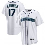 Camiseta Beisbol Hombre Seattle Mariners Mitch Haniger Primera Replica Blanco