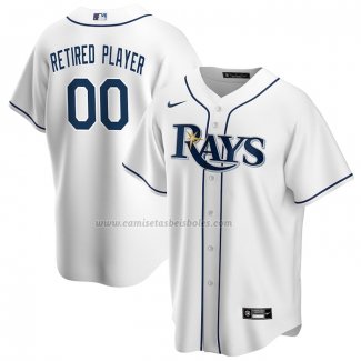 Camiseta Beisbol Hombre Tampa Bay Rays Pick-A-Player Retired Roster Primera Replica Blanco