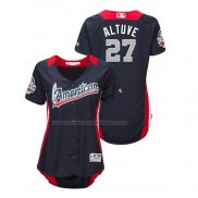 Camiseta Beisbol Mujer All Star 2018 Jose Altuve Primera Run Derby American League Azul